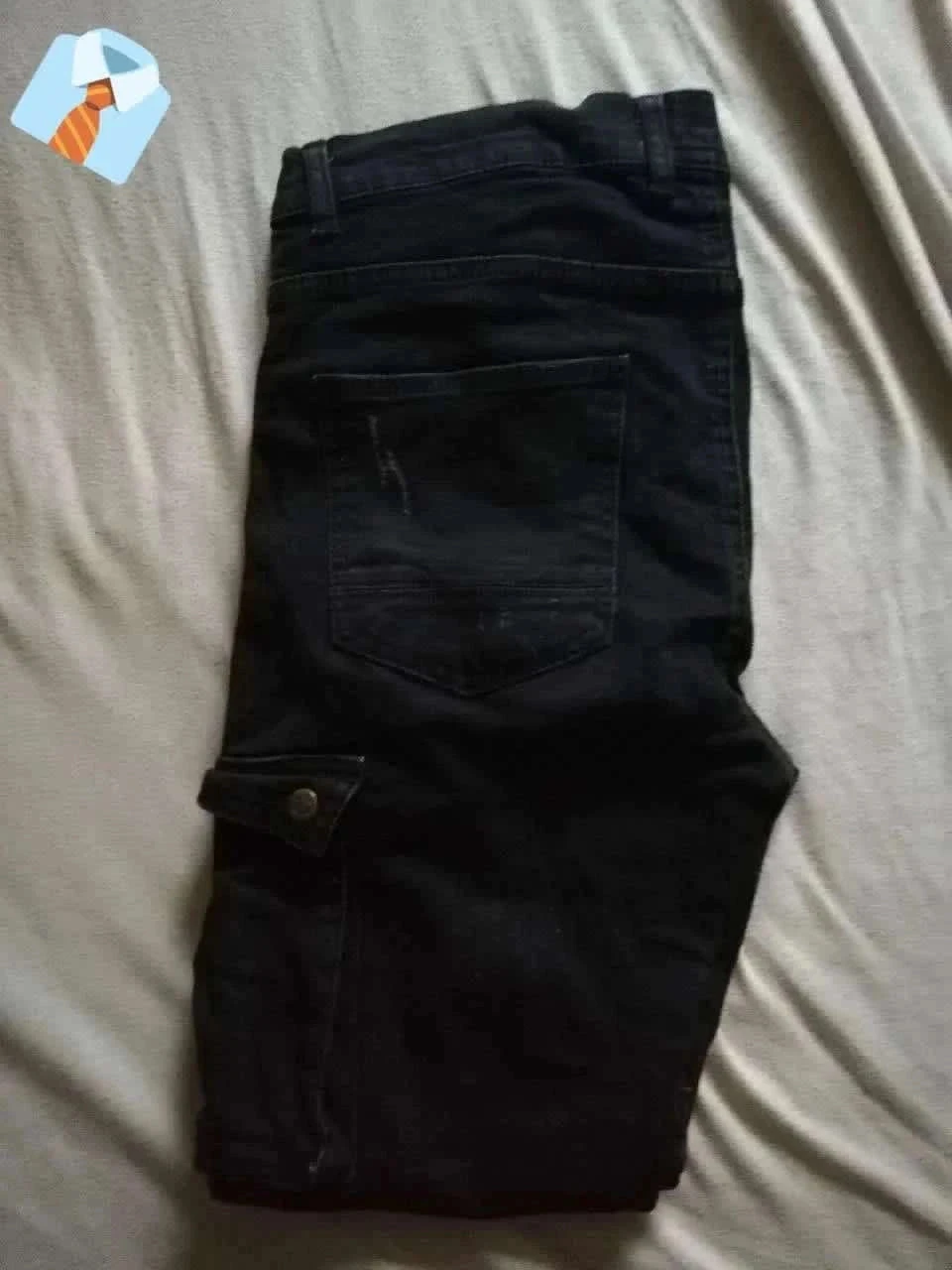 JUDO Jean Noir Homme W25 FR 34 Bon état Slim Casual stylé